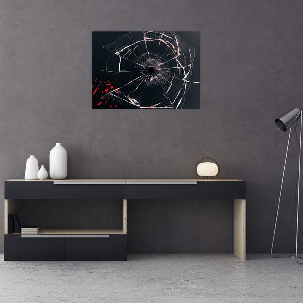 Apstraktna slika - slomljeno staklo (70x50 cm)
