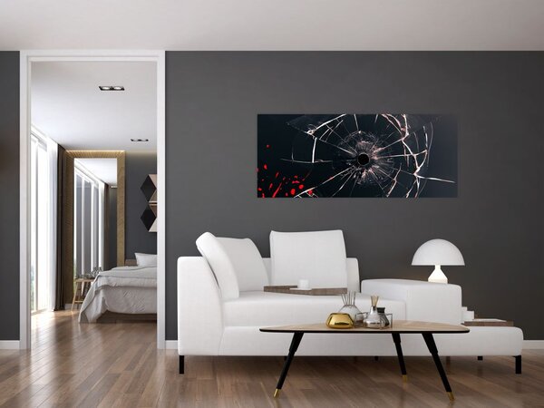 Apstraktna slika - slomljeno staklo (120x50 cm)