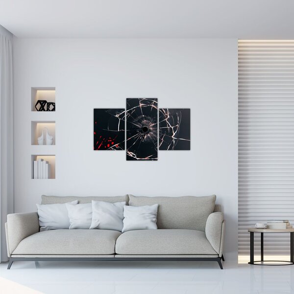 Apstraktna slika - slomljeno staklo (90x60 cm)