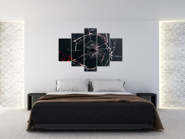 Apstraktna slika - slomljeno staklo (150x105 cm)