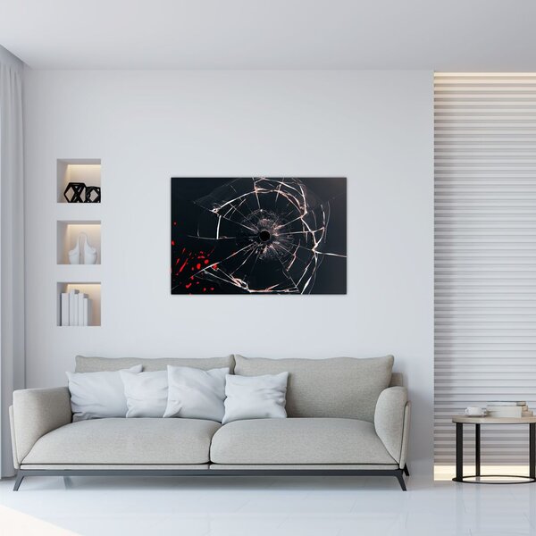 Apstraktna slika - slomljeno staklo (90x60 cm)