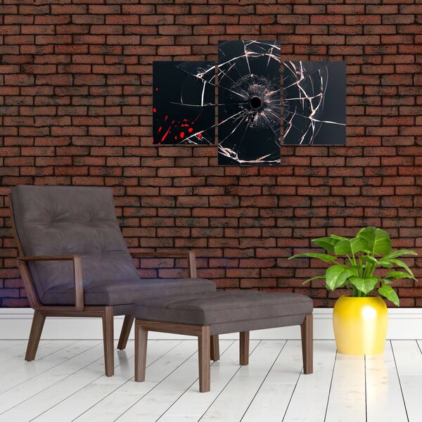 Apstraktna slika - slomljeno staklo (90x60 cm)