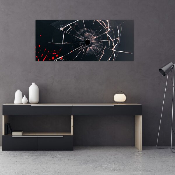 Apstraktna slika - slomljeno staklo (120x50 cm)