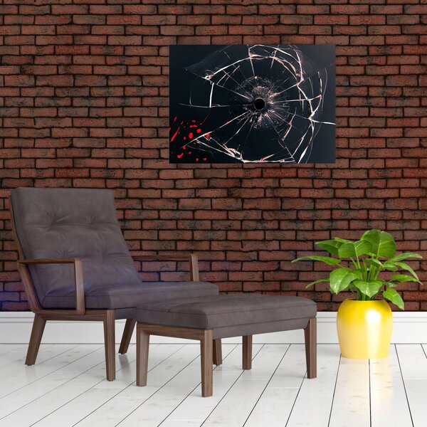 Apstraktna slika - slomljeno staklo (70x50 cm)
