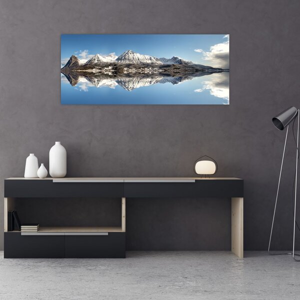 Slika planina i njihov odraz (120x50 cm)