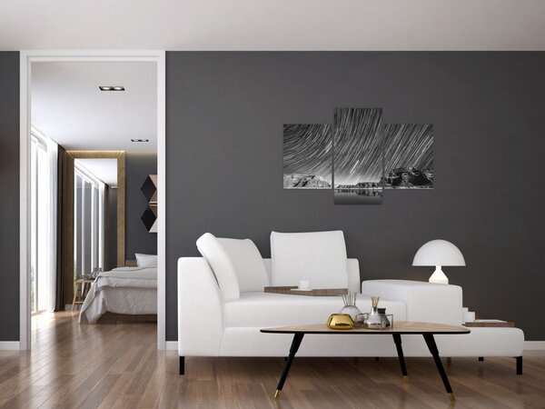 Crno-bijela slika zvjezdanog neba (90x60 cm)