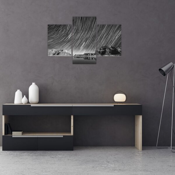 Crno-bijela slika zvjezdanog neba (90x60 cm)