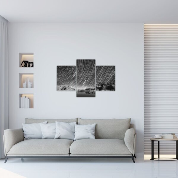 Crno-bijela slika zvjezdanog neba (90x60 cm)