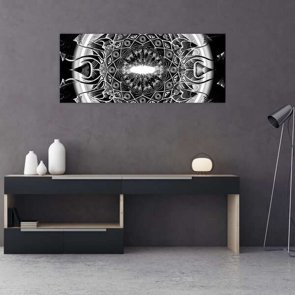 Slika crno-bijelih ornamenata (120x50 cm)