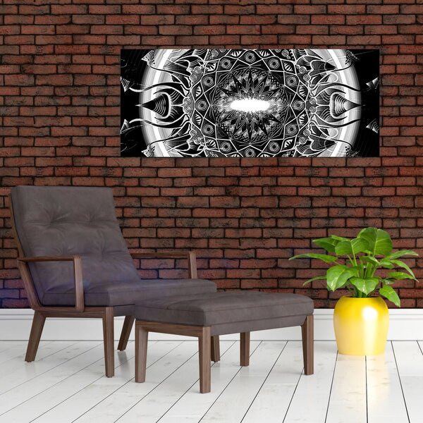 Slika crno-bijelih ornamenata (120x50 cm)