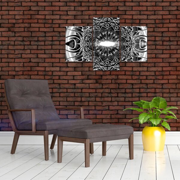 Slika crno-bijelih ornamenata (90x60 cm)