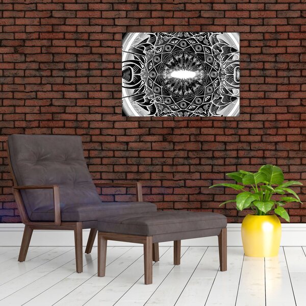 Slika crno-bijelih ornamenata (70x50 cm)