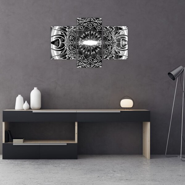 Slika crno-bijelih ornamenata (90x60 cm)