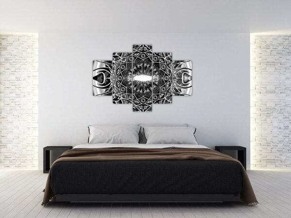 Slika crno-bijelih ornamenata (150x105 cm)