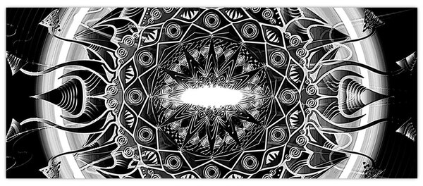 Slika crno-bijelih ornamenata (120x50 cm)
