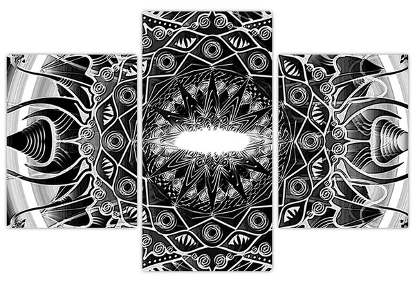 Slika crno-bijelih ornamenata (90x60 cm)