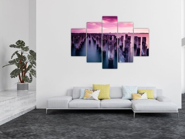Slika drvenih stupova (150x105 cm)
