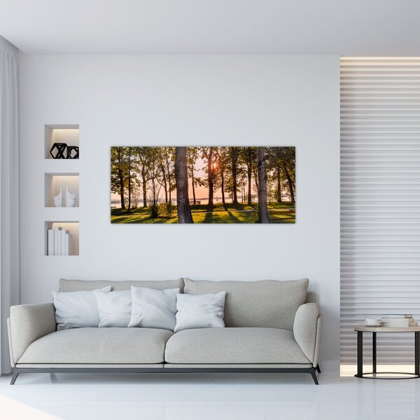 Slika drveća uz jezero (120x50 cm)
