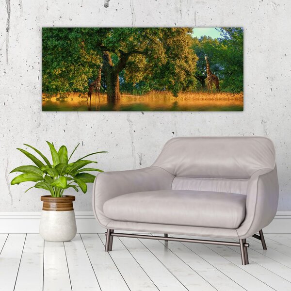 Slika žirafe u divljini (120x50 cm)