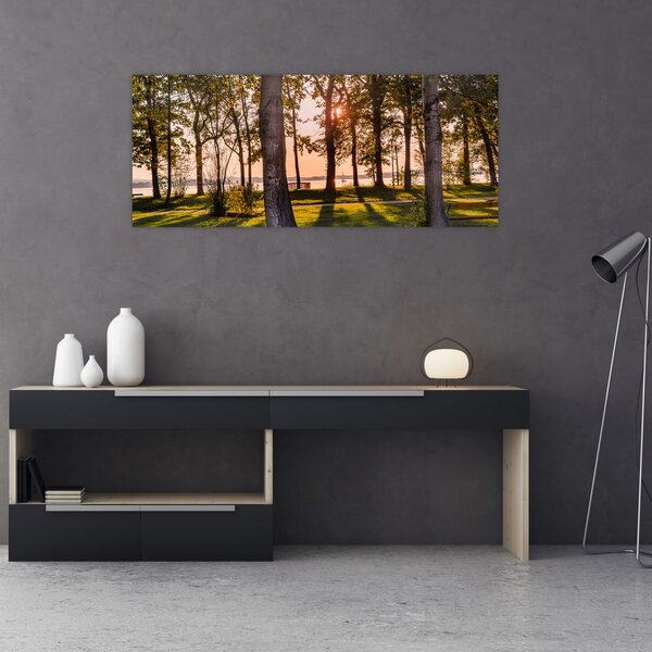Slika drveća uz jezero (120x50 cm)