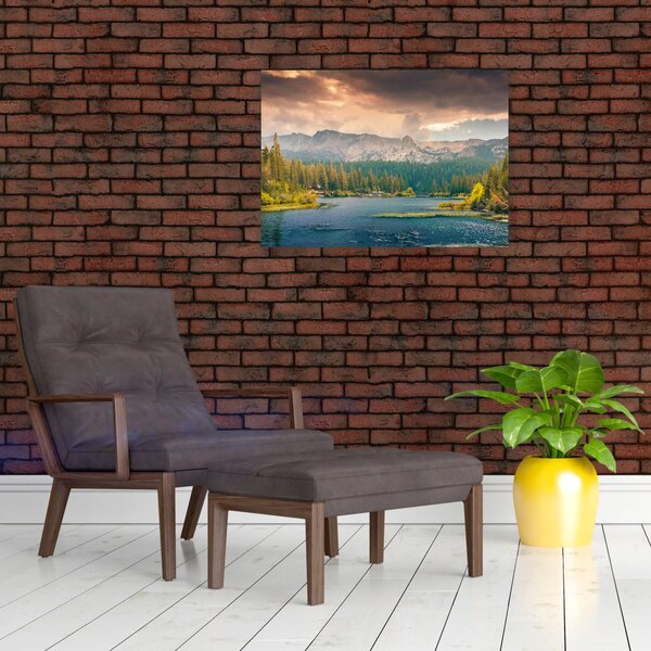 Slika planinske rijeke i planina (70x50 cm)
