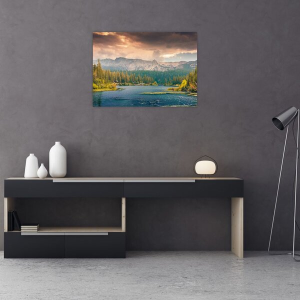 Slika planinske rijeke i planina (70x50 cm)