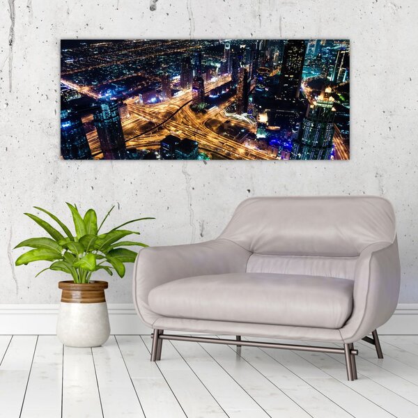 Slika noćnog grada (120x50 cm)