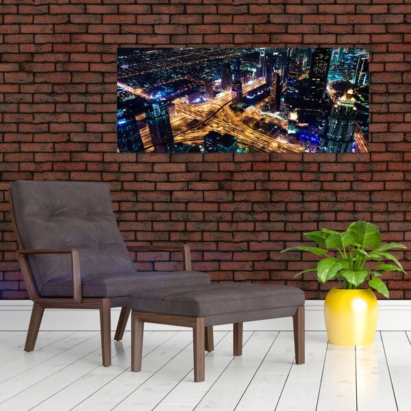 Slika noćnog grada (120x50 cm)