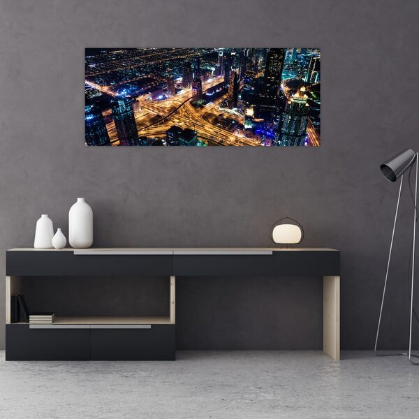 Slika noćnog grada (120x50 cm)