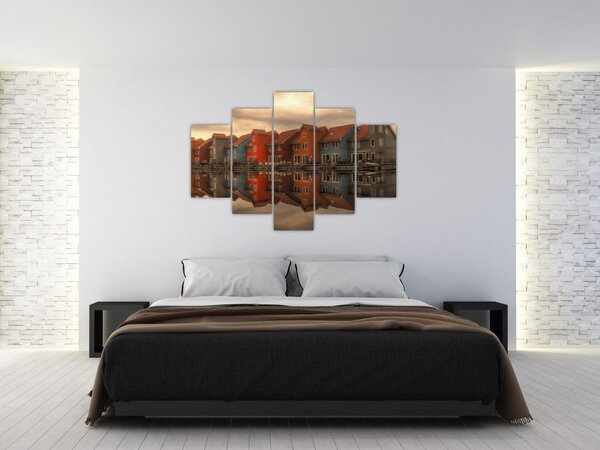 Slika živopisnih kuća (150x105 cm)