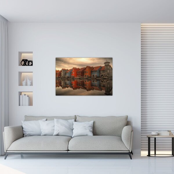 Slika živopisnih kuća (90x60 cm)