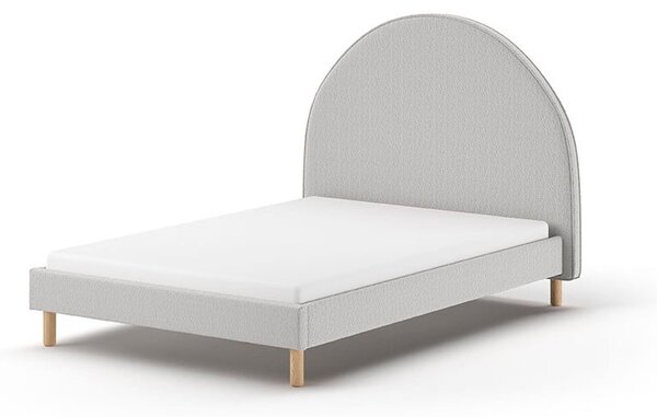Sivi tapecirani krevet s podnicom 140x200 cm MOON – Vipack
