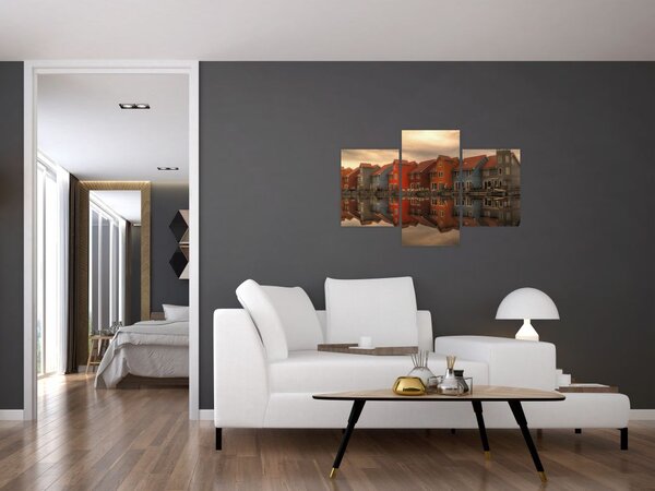 Slika živopisnih kuća (90x60 cm)