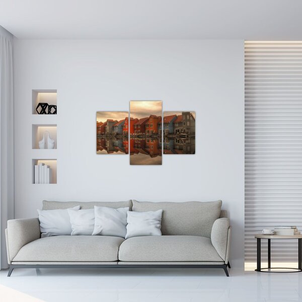 Slika živopisnih kuća (90x60 cm)