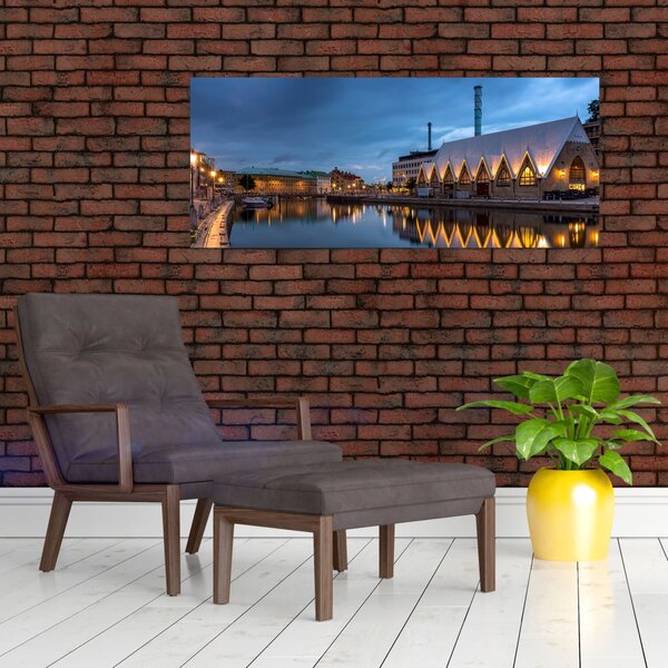 Slika vodenog kanala - Göteborg (120x50 cm)