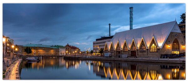 Slika vodenog kanala - Göteborg (120x50 cm)