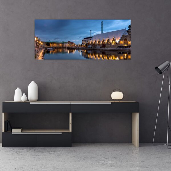 Slika vodenog kanala - Göteborg (120x50 cm)