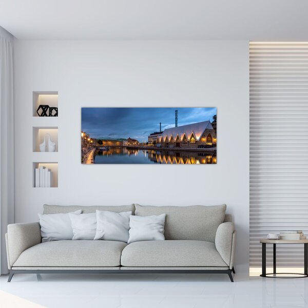 Slika vodenog kanala - Göteborg (120x50 cm)