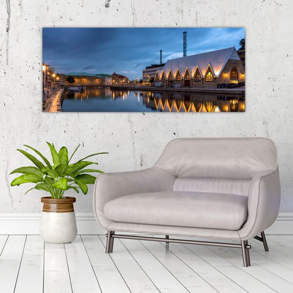 Slika vodenog kanala - Göteborg (120x50 cm)