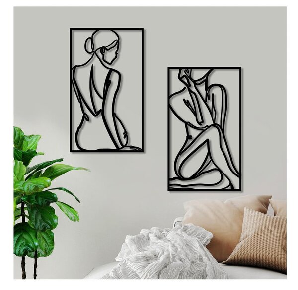 Metalni zidni ukras 42x70 cm Minimalist Female - Wallity