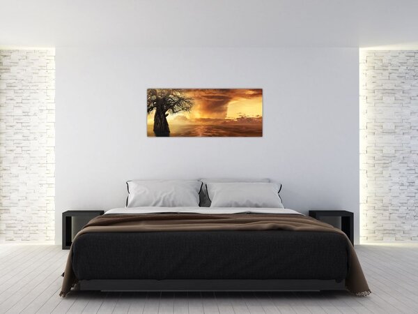 Slika narančastih oblaka (120x50 cm)