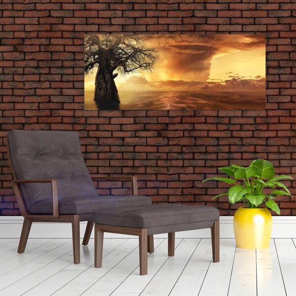 Slika narančastih oblaka (120x50 cm)