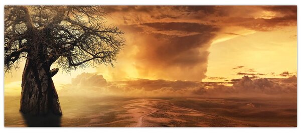 Slika narančastih oblaka (120x50 cm)