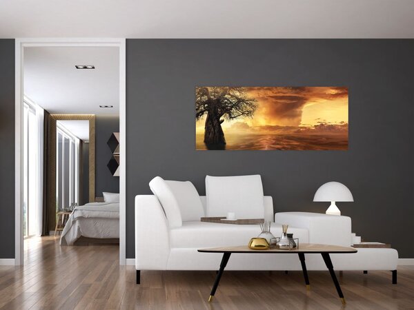 Slika narančastih oblaka (120x50 cm)