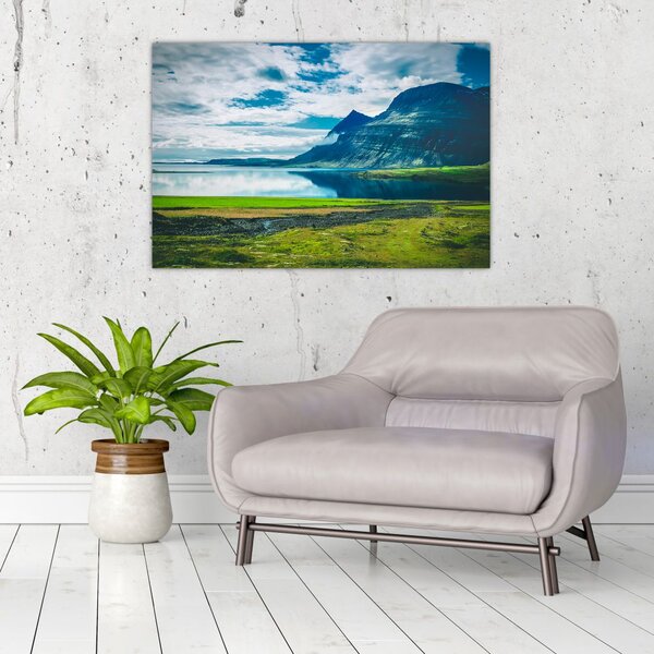 Slika jezera s planinama (90x60 cm)