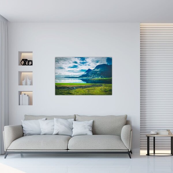 Slika jezera s planinama (90x60 cm)