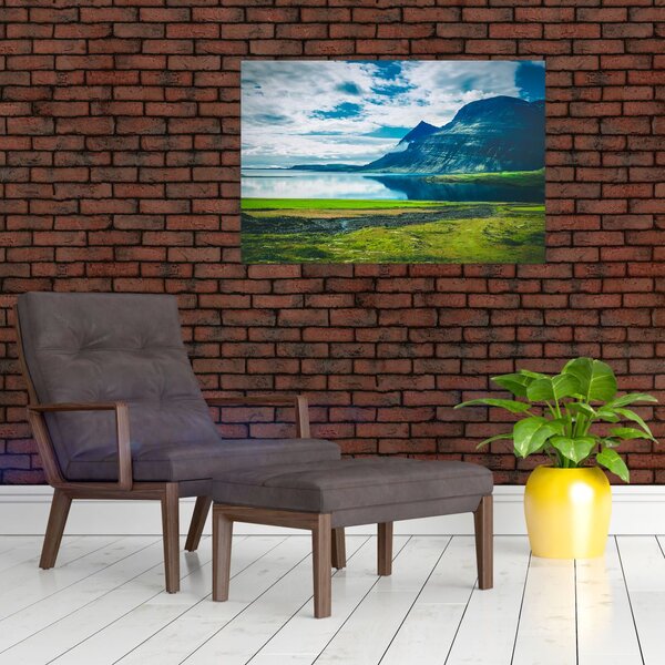 Slika jezera s planinama (90x60 cm)