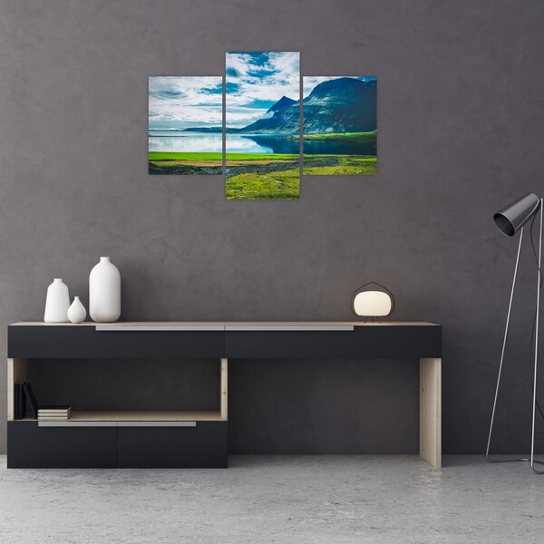 Slika jezera s planinama (90x60 cm)