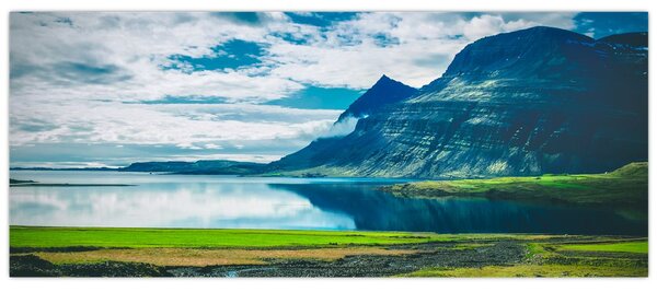 Slika jezera s planinama (120x50 cm)