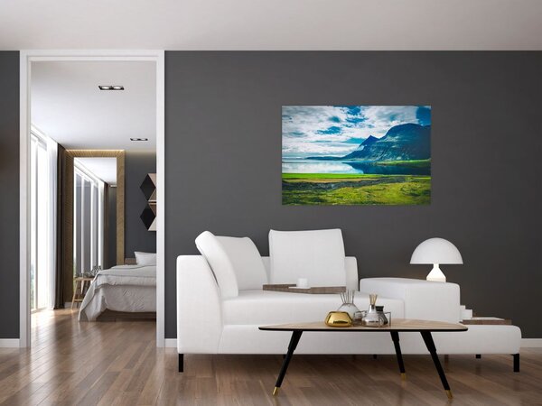 Slika jezera s planinama (90x60 cm)